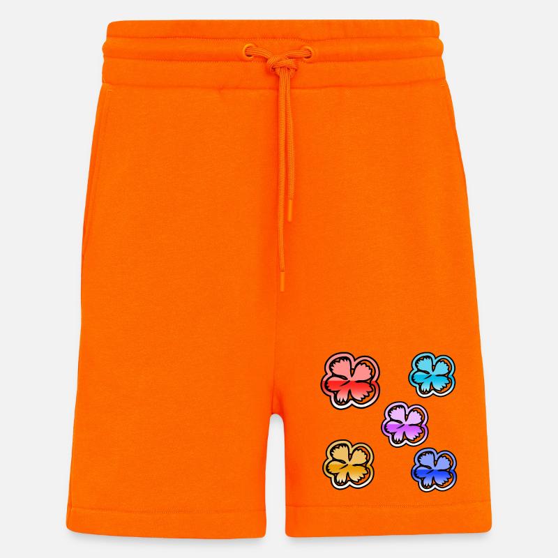 Fleur - Short bio décontracté fabriqué en UE - SUNSET ORANGE