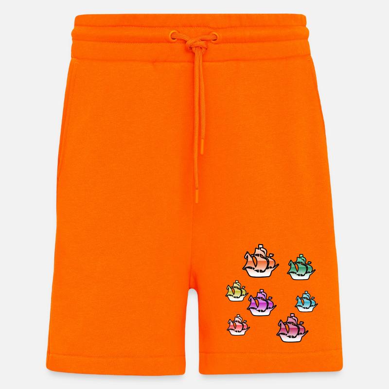 Voile - Short bio décontracté fabriqué en UE - SUNSET ORANGE