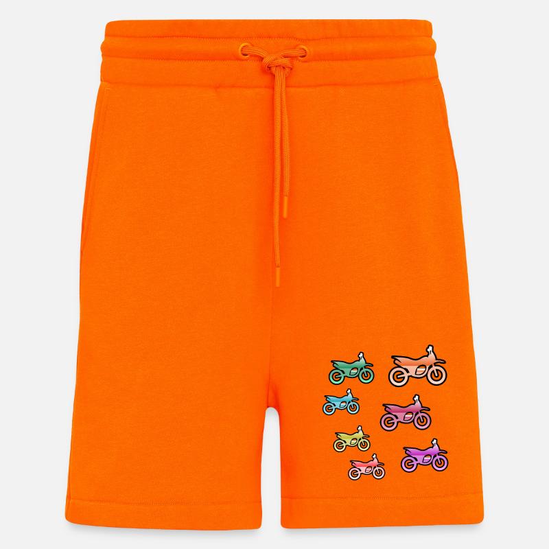 Motorcycles - Shorts - made by SPREAD - SUNSET ORANGE