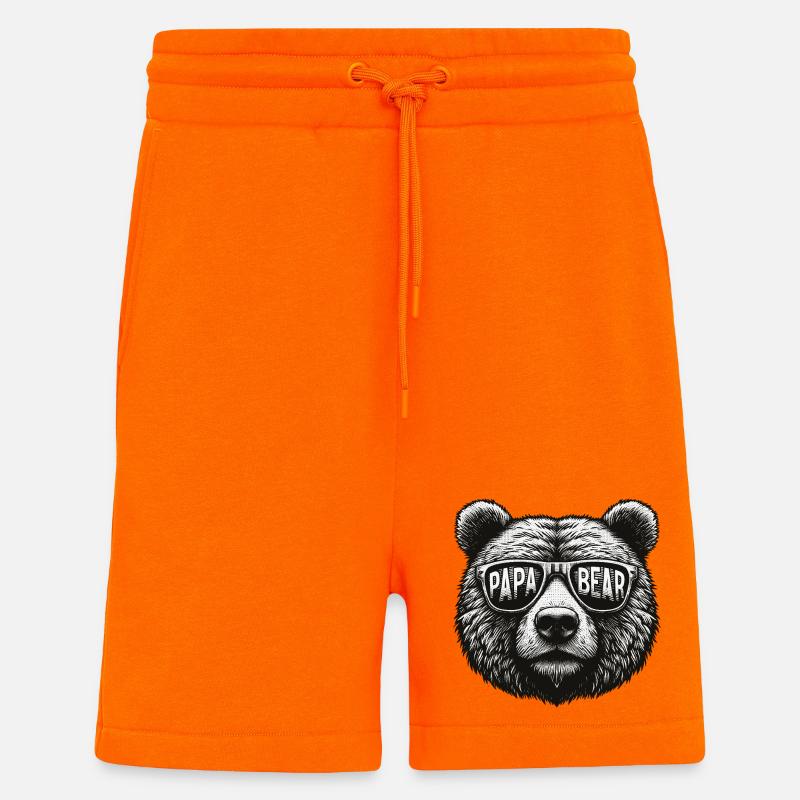 Papa Ours - Short bio décontracté fabriqué en UE - SUNSET ORANGE