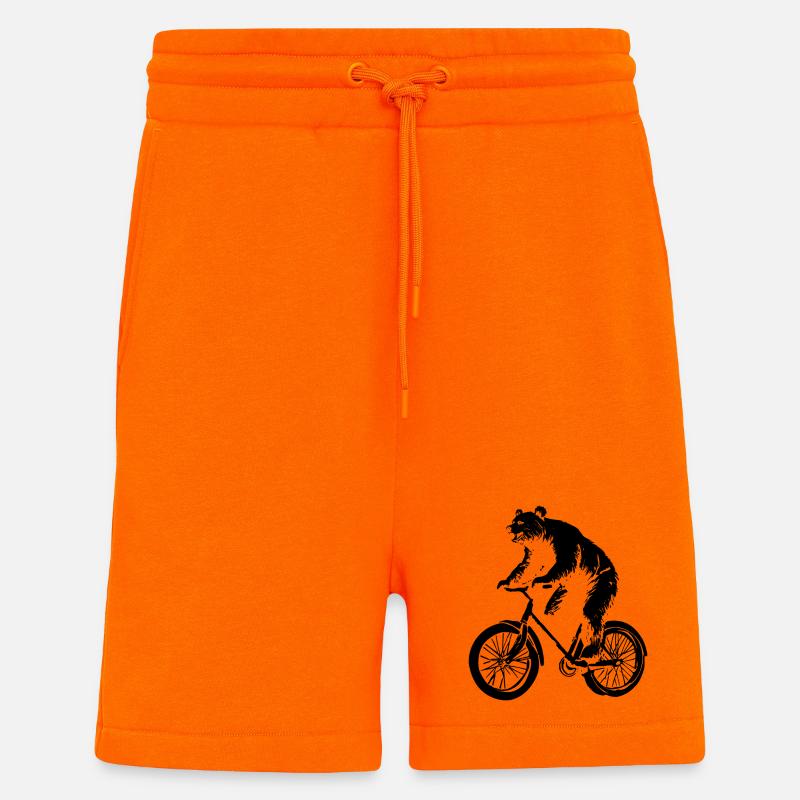 Ours de vélo - Short bio décontracté fabriqué en UE - SUNSET ORANGE