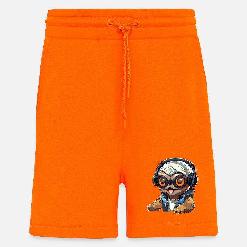 Gamer-Panda mit Headset - Shorts - made by SPREAD - SUNSET ORANGE