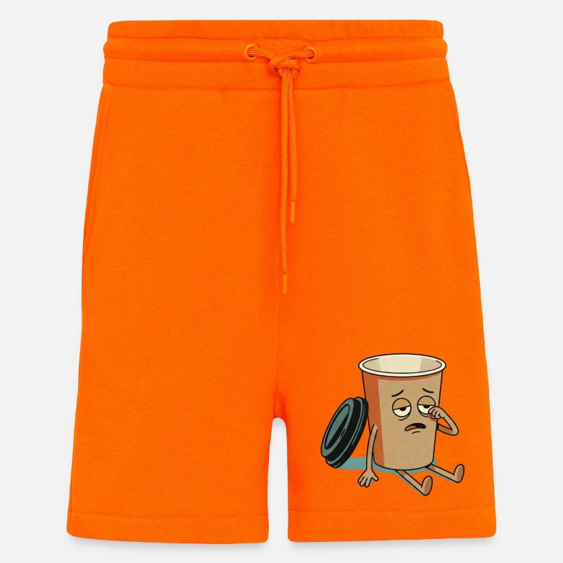 Erschöpfte Kaffeetasse-Figur - Shorts - made by SPREAD - SUNSET ORANGE