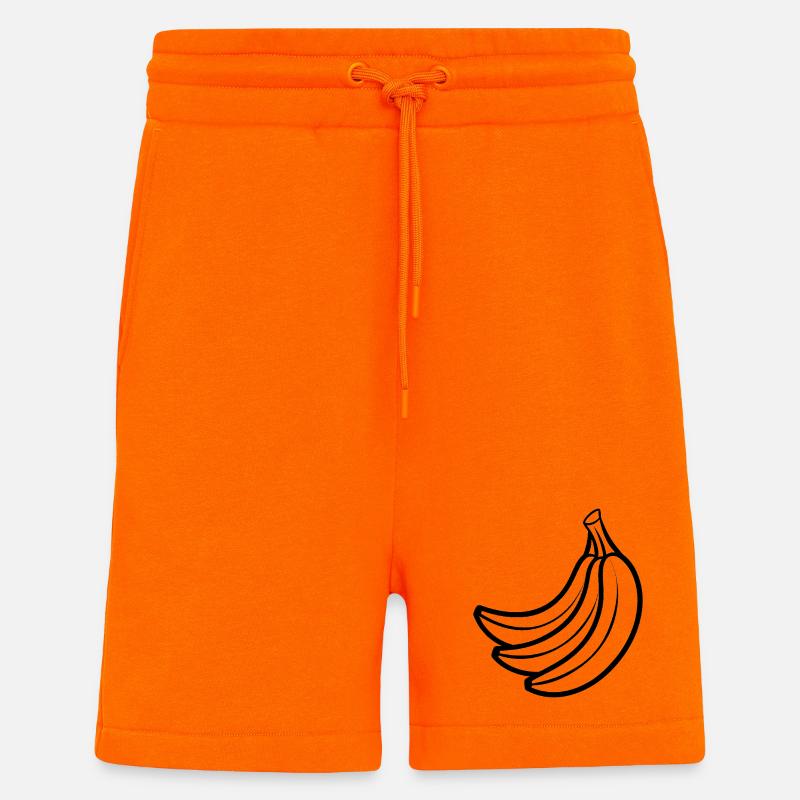 Bananes - Short bio décontracté fabriqué en UE - SUNSET ORANGE