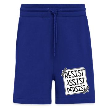 Resist Assist Persist Aktivismus Motivation Logo - Shorts - made by SPREAD - Iconic Blue - Vorne