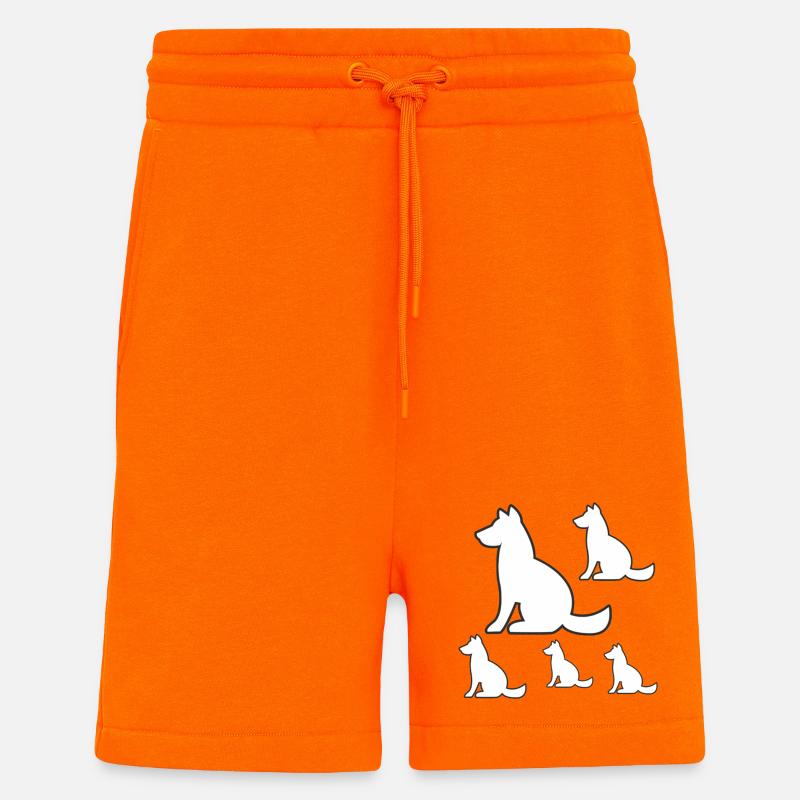 canine - Short bio décontracté fabriqué en UE - SUNSET ORANGE