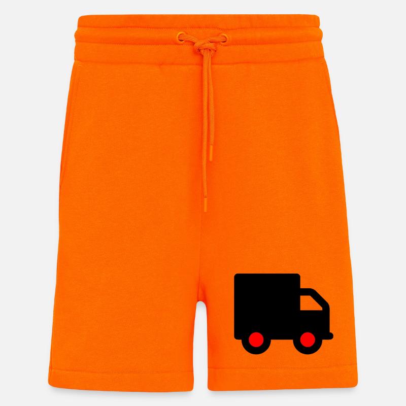 camion - Short bio décontracté fabriqué en UE - SUNSET ORANGE