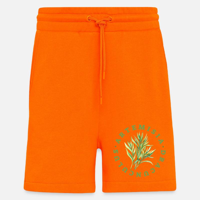 Artemisia Dracunculus Blattemblem - Shorts - made by SPREAD - SUNSET ORANGE