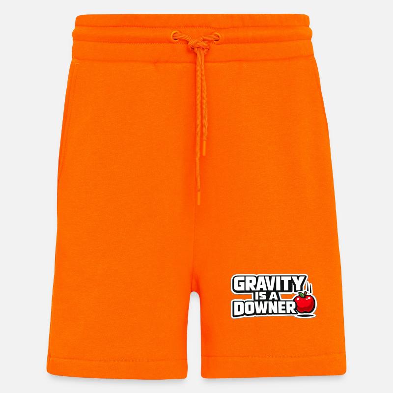 Gravity is a downer - Shorts - made by SPREAD - SUNSET ORANGE