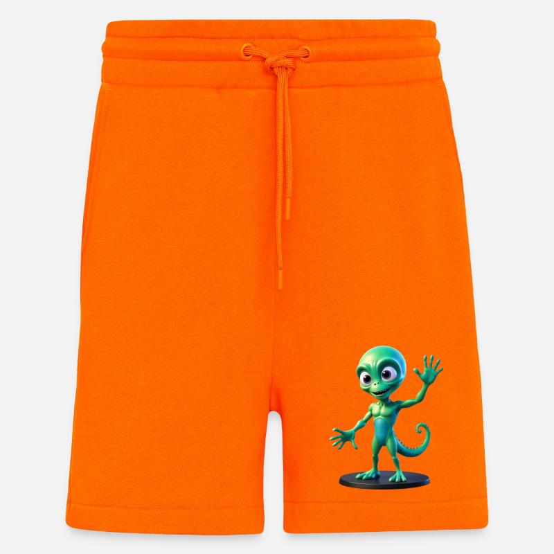 Emerald Galactic Scout - Shorts - made by SPREAD - SUNSET ORANGE