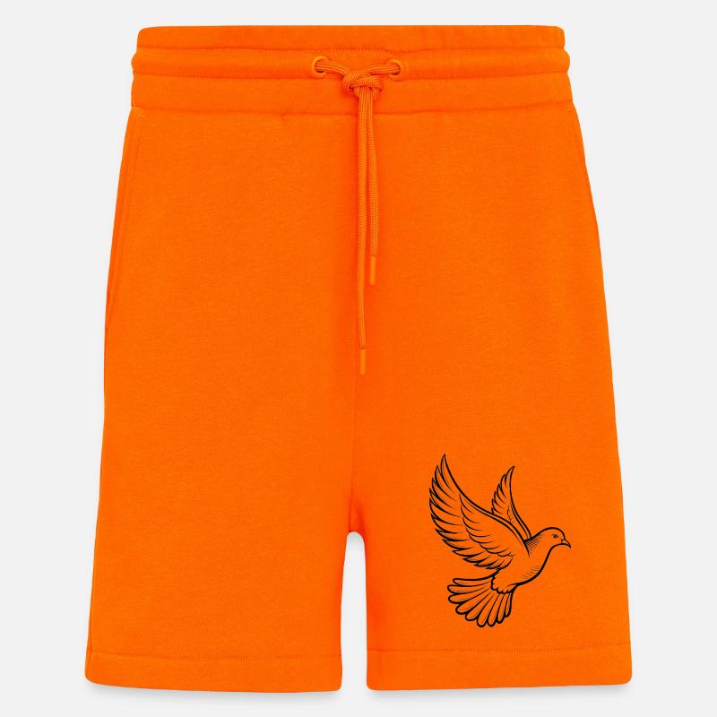 où - Short bio décontracté fabriqué en UE - SUNSET ORANGE