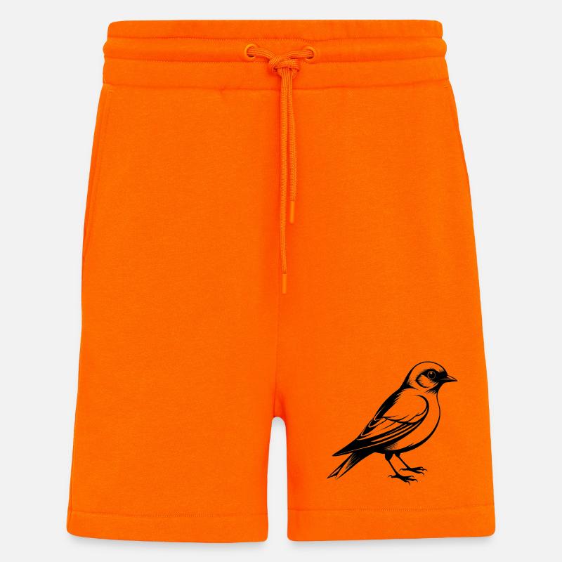 Merlebleu de l’Est - Short bio décontracté fabriqué en UE - SUNSET ORANGE