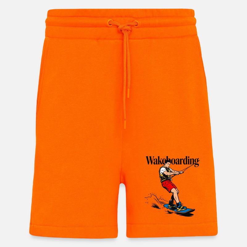 Wakeboarder - Short bio décontracté fabriqué en UE - SUNSET ORANGE
