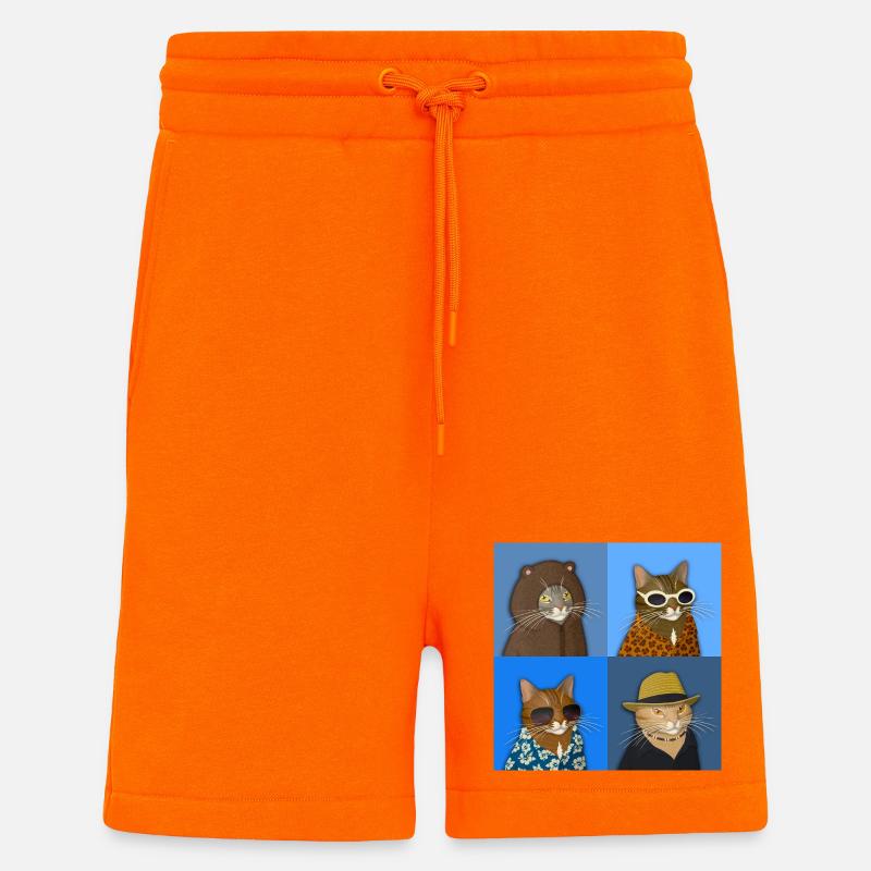 Getigerte Katzensorte - Shorts - made by SPREAD - SUNSET ORANGE