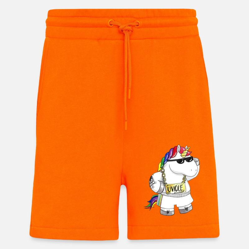 Unique Comic Einhorn - Shorts - made by SPREAD - SUNSET ORANGE