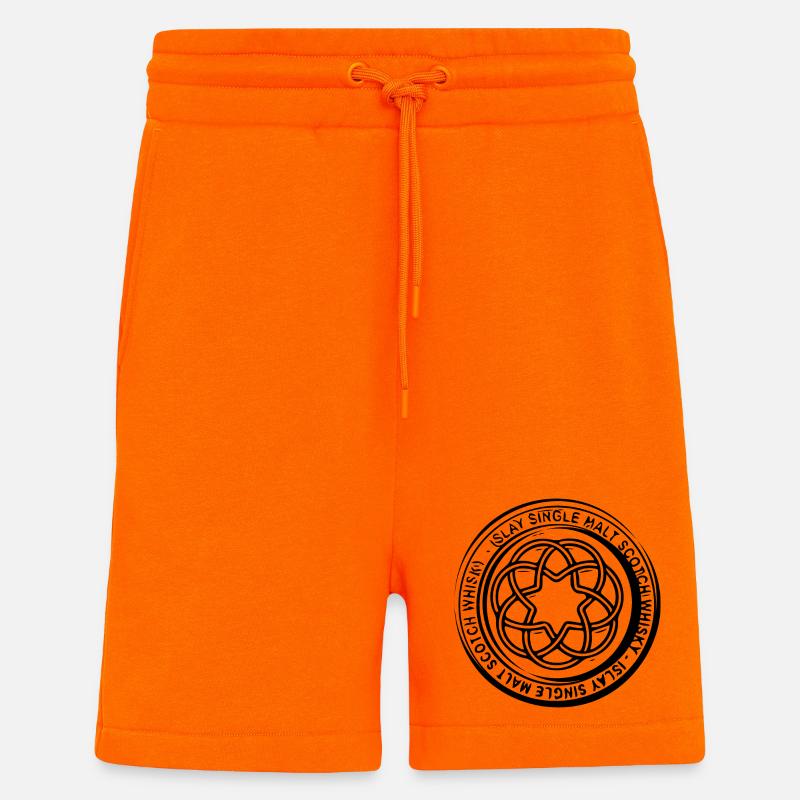 Islay Scotch Whisky - Whiskey Design - Shorts - made by SPREAD - SUNSET ORANGE