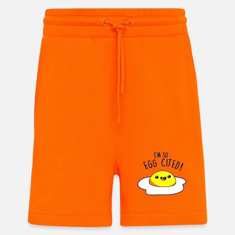 Conception en forme d’œuf - Short bio décontracté fabriqué en UE - SUNSET ORANGE