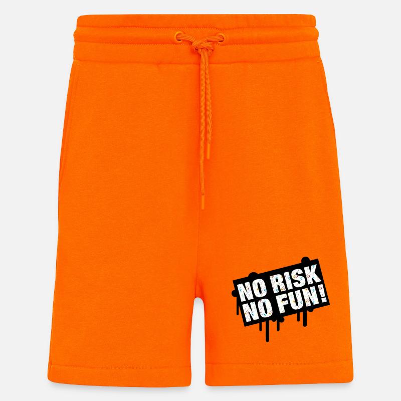 No Risk No Time Célébration Design - Short bio décontracté fabriqué en UE - SUNSET ORANGE