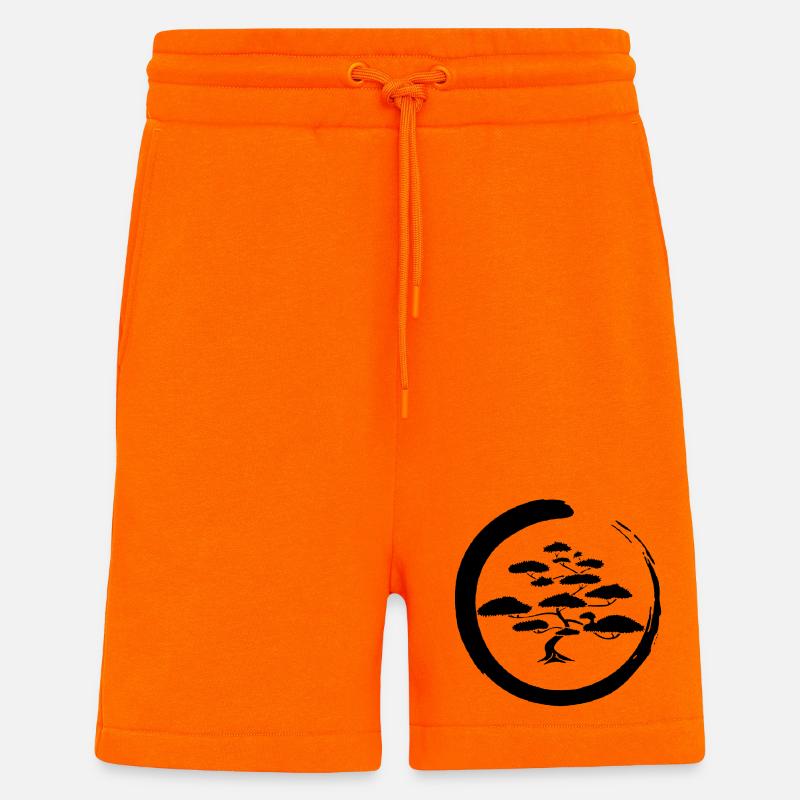 Schwarzer japanischer Baum - Shorts - made by SPREAD - SUNSET ORANGE