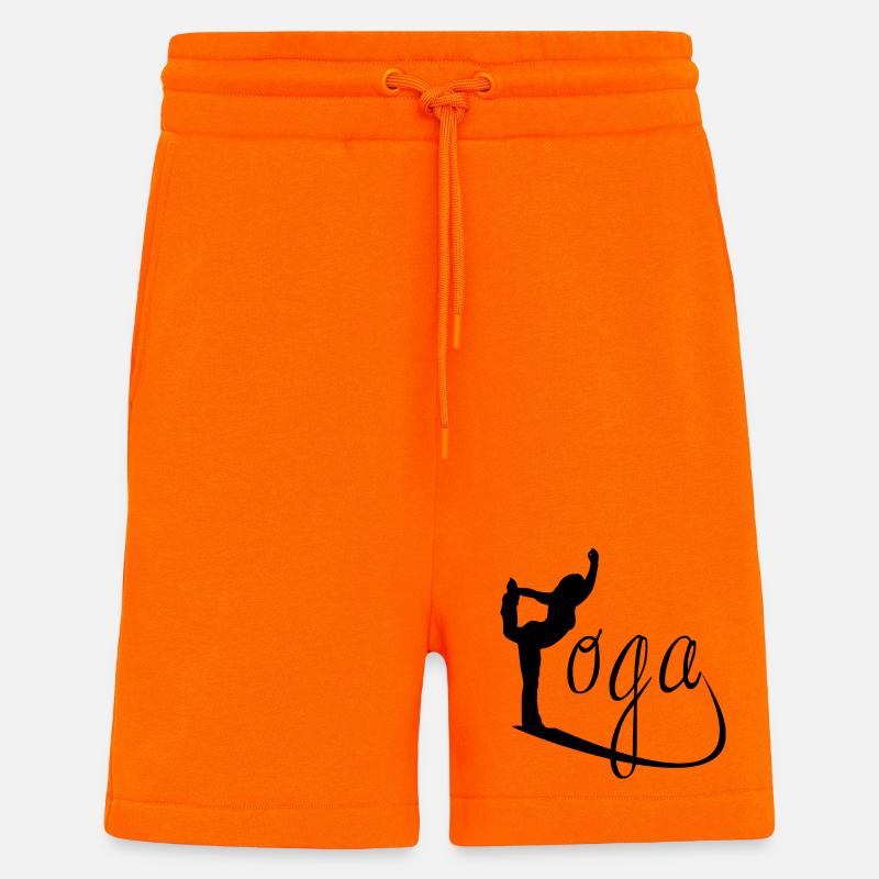 yoga - Short bio décontracté fabriqué en UE - SUNSET ORANGE