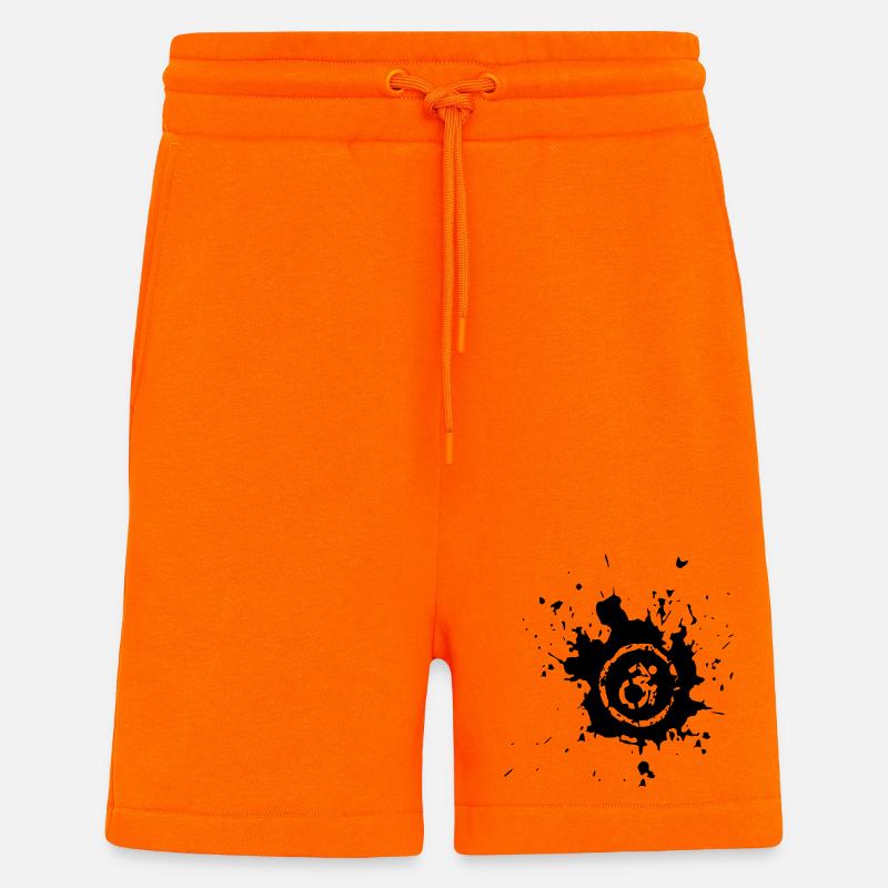 Rollstuhl-Symbol mit Farbspritzer # - Shorts - made by SPREAD - SUNSET ORANGE