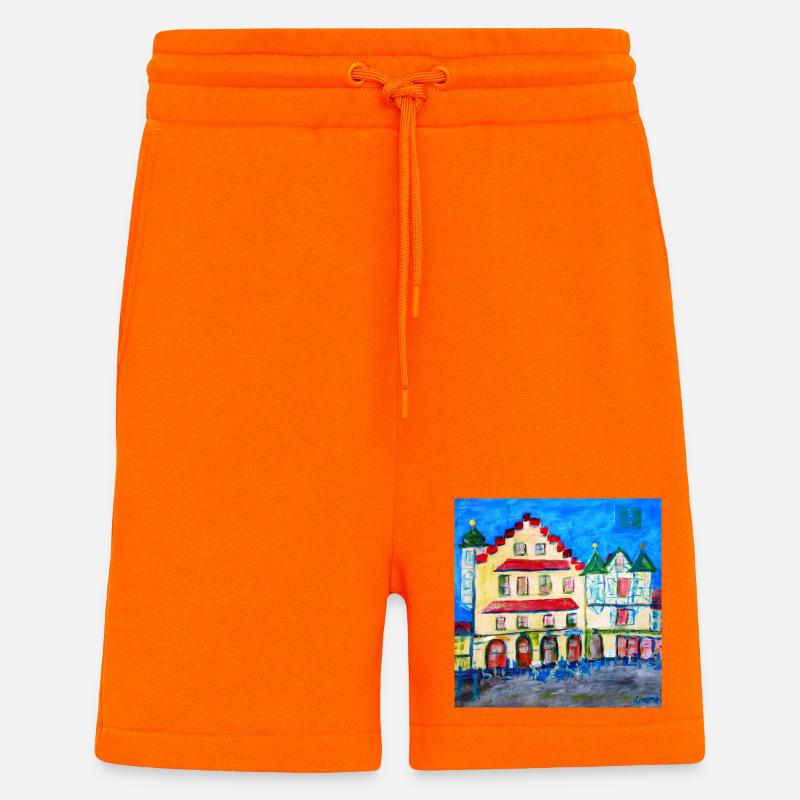 Stadtlandschaft im Expressionismus - Shorts - made by SPREAD - SUNSET ORANGE