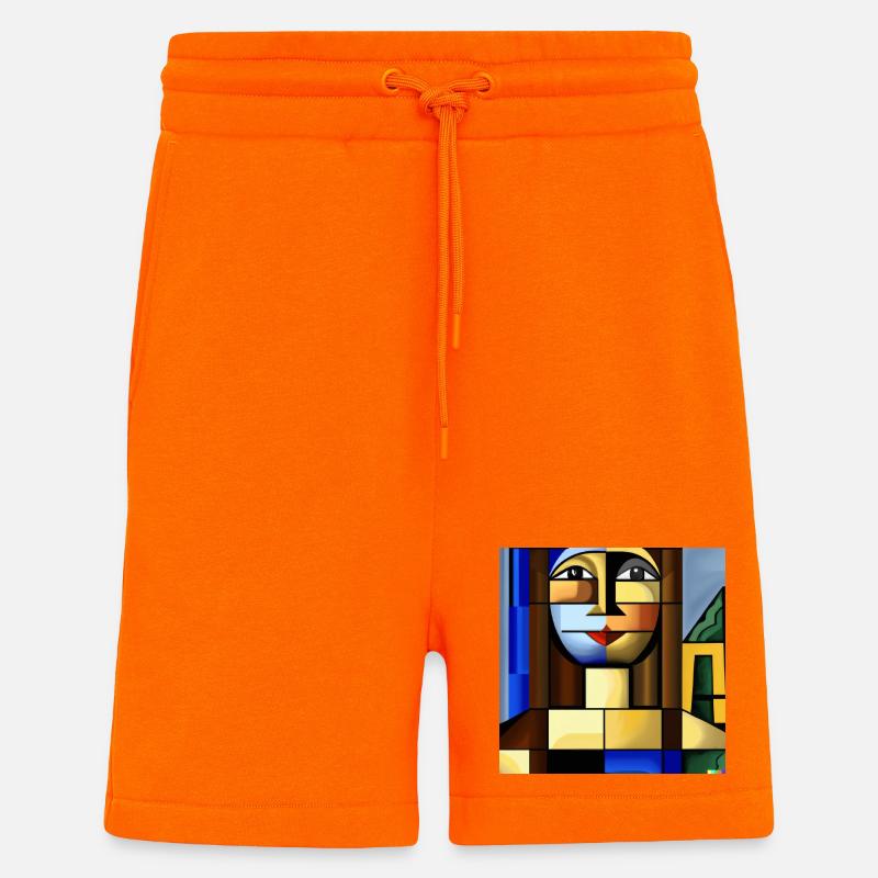 Mona Cube - Short bio décontracté fabriqué en UE - SUNSET ORANGE