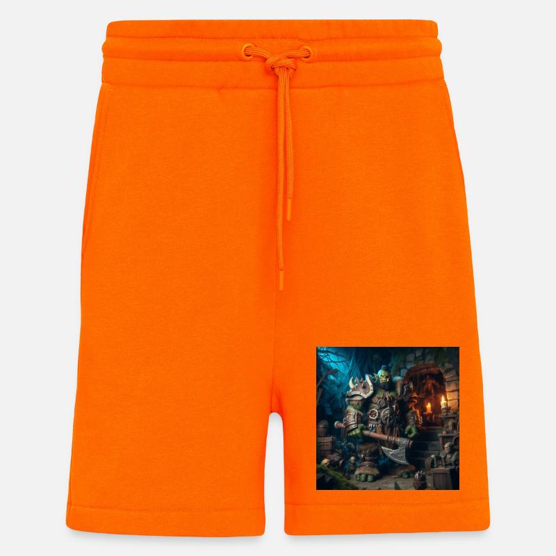 Conception d’orc 2 - Short bio décontracté fabriqué en UE - SUNSET ORANGE