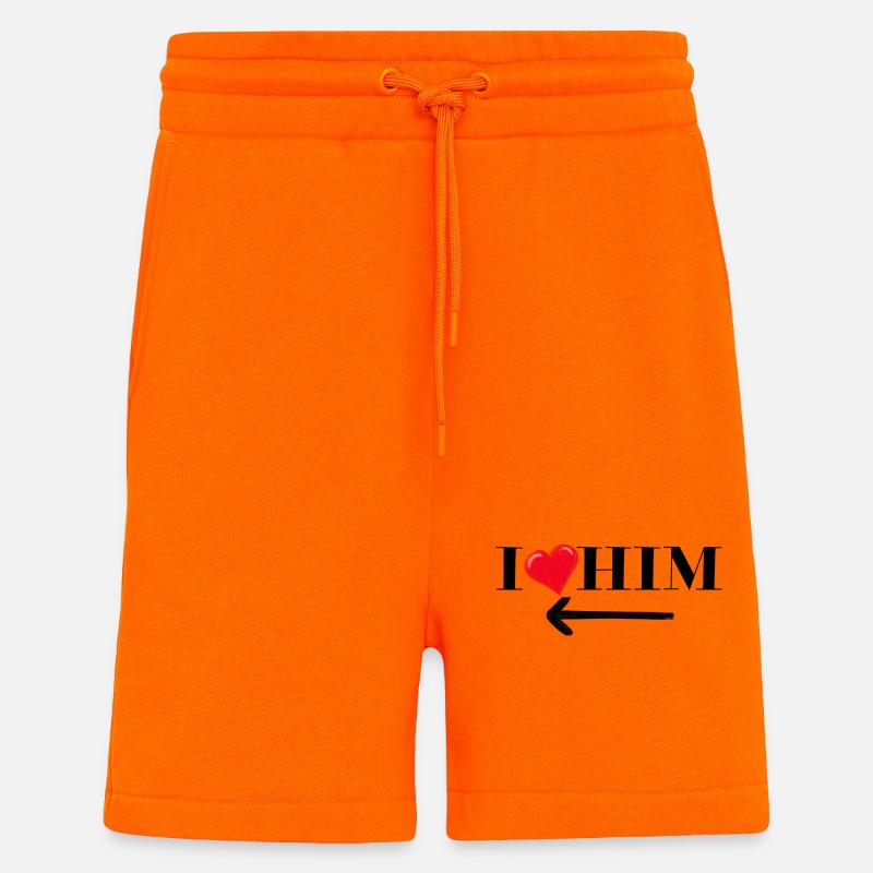Je l’aime Conception de chemise - Short bio décontracté fabriqué en UE - SUNSET ORANGE