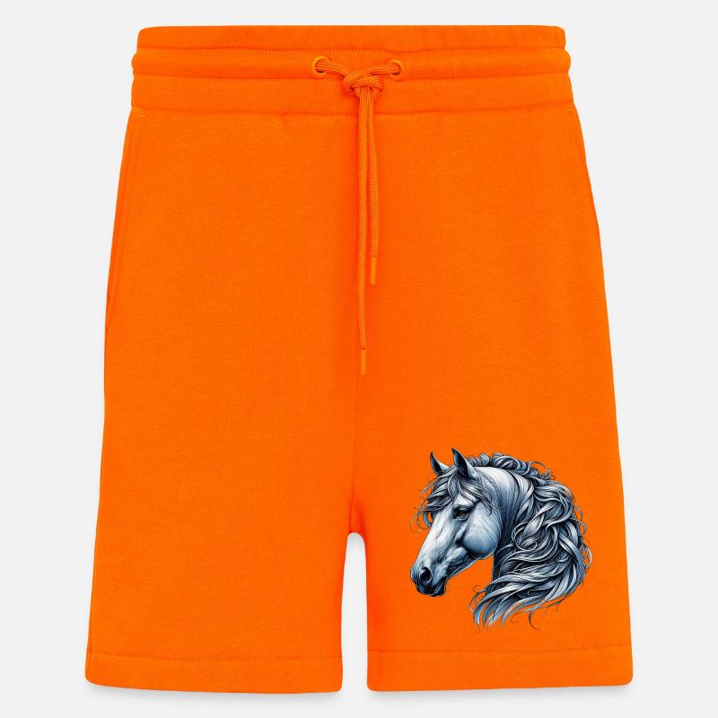 Cheval - Short bio décontracté fabriqué en UE - SUNSET ORANGE