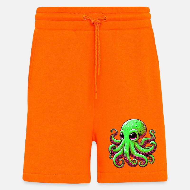 Octopus - Shorts - made by SPREAD - SUNSET ORANGE