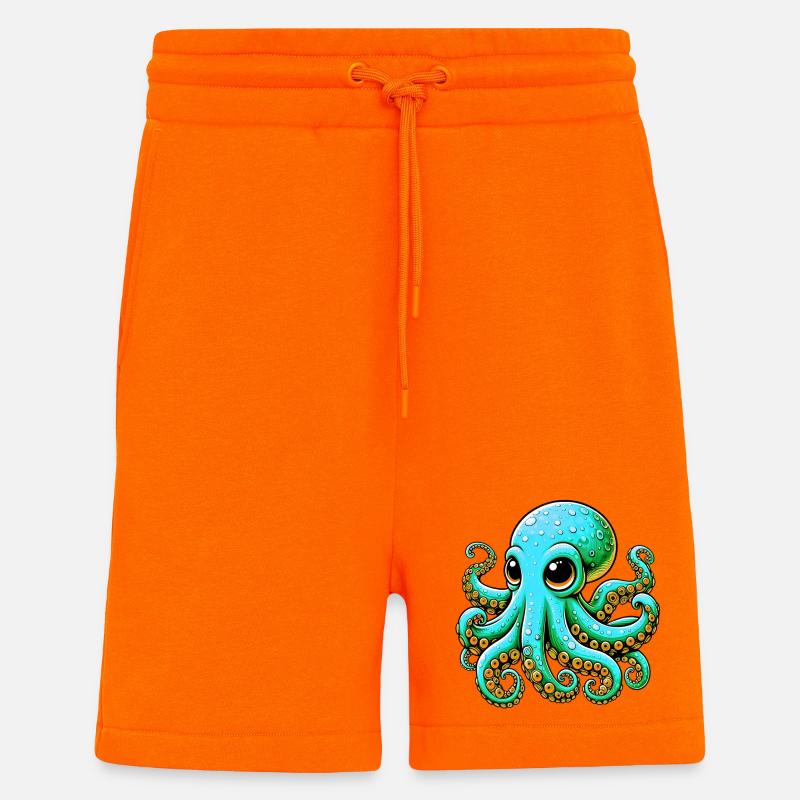 Octopus - Shorts - made by SPREAD - SUNSET ORANGE