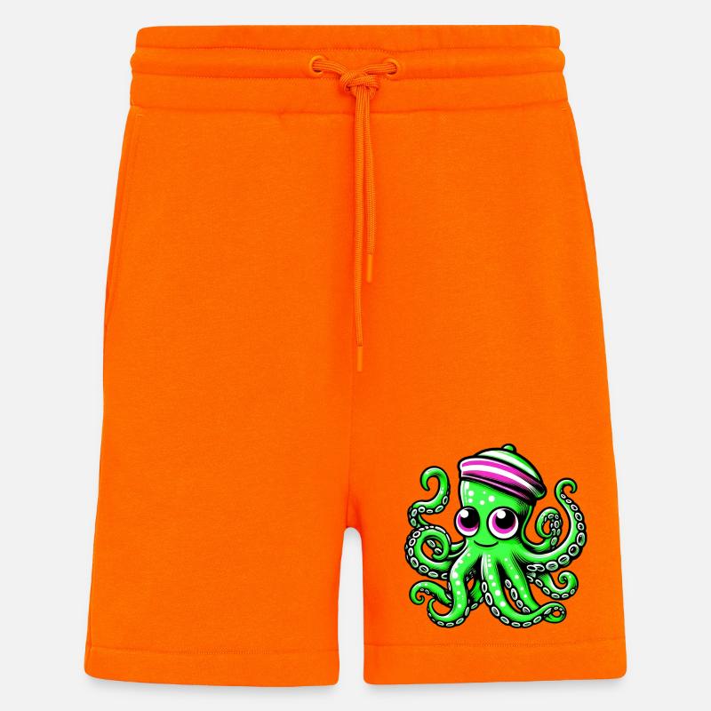 Octopus - Shorts - made by SPREAD - SUNSET ORANGE