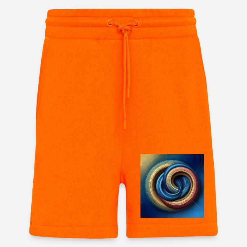 Cercles 1 - Short bio décontracté fabriqué en UE - SUNSET ORANGE