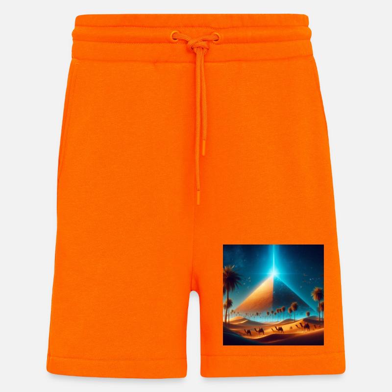 Pyramide 5 - Short bio décontracté fabriqué en UE - SUNSET ORANGE