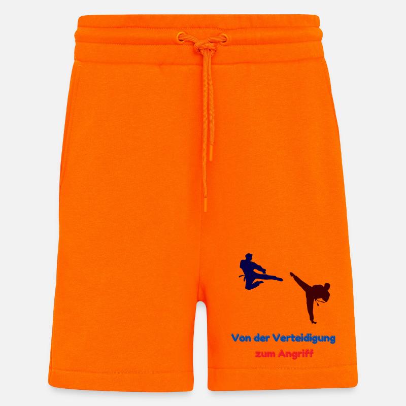 De la défense à l’attaque - Short bio décontracté fabriqué en UE - SUNSET ORANGE
