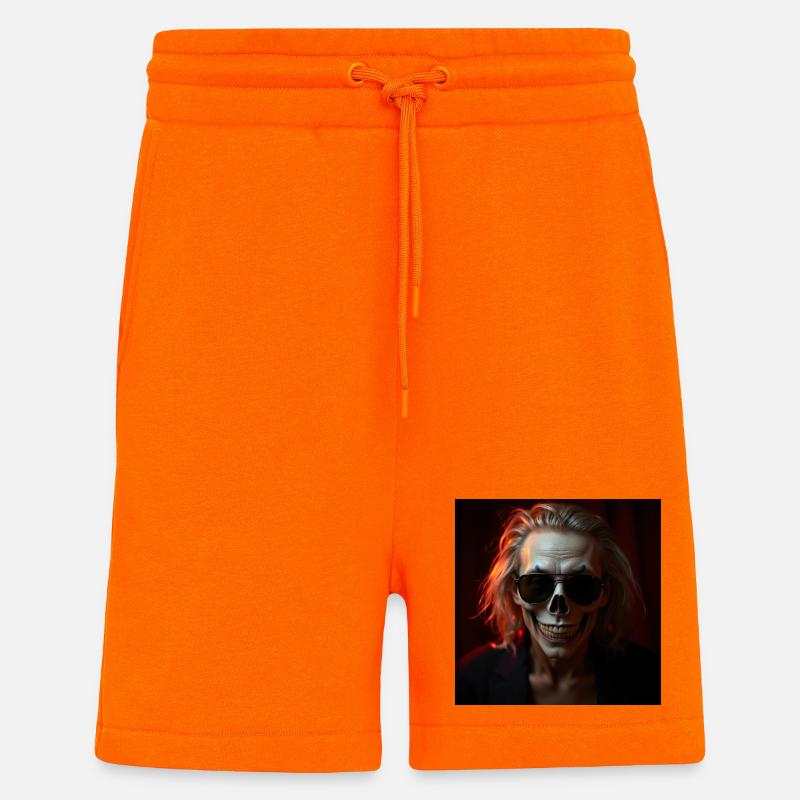 Halloween design - Short bio décontracté fabriqué en UE - SUNSET ORANGE