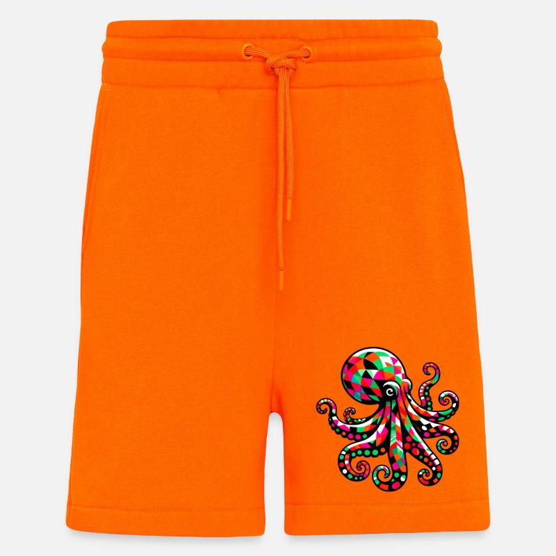 Octopus - Shorts - made by SPREAD - SUNSET ORANGE