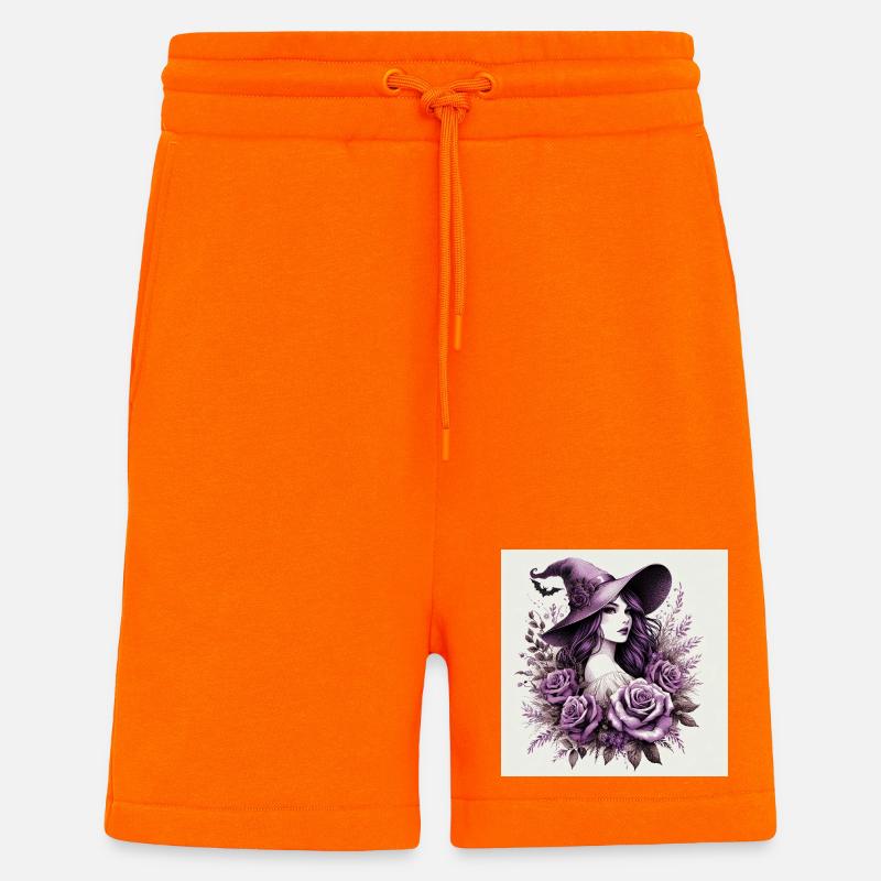 Sorcière Violetta - Short bio décontracté fabriqué en UE - SUNSET ORANGE