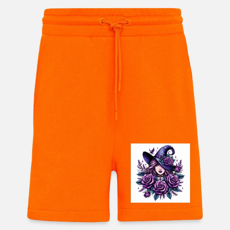 Witch with violet roses - Shorts - made by SPREAD - SUNSET ORANGE