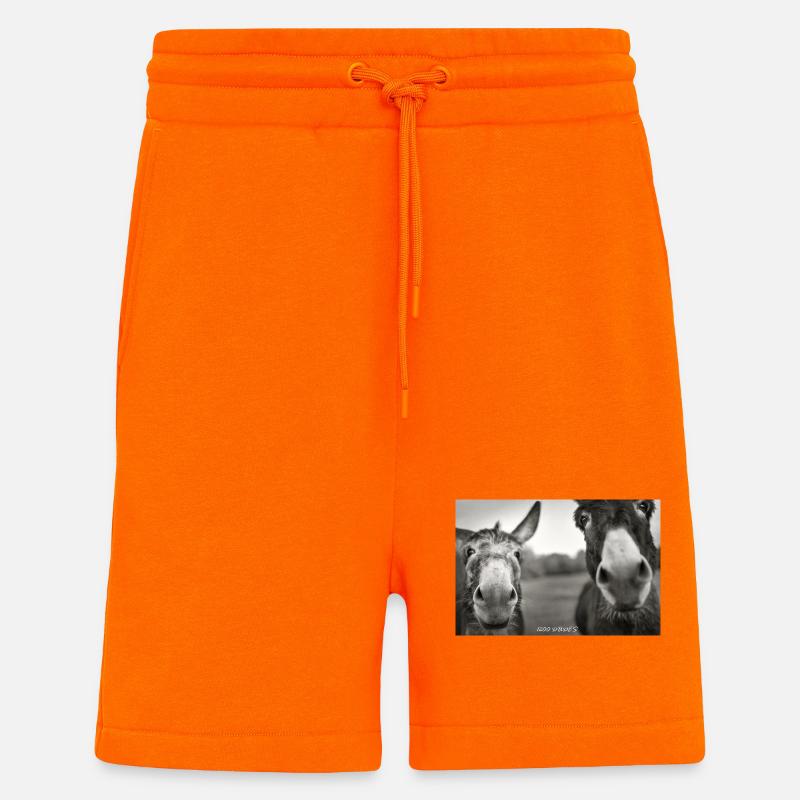 1200 Esel_Dudes - Short bio décontracté fabriqué en UE - SUNSET ORANGE