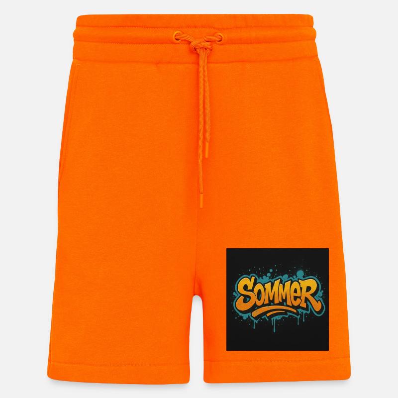 Été - Short bio décontracté fabriqué en UE - SUNSET ORANGE
