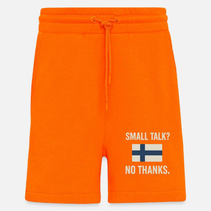 Finnland Flagge. Geplauder - Shorts - made by SPREAD - SUNSET ORANGE