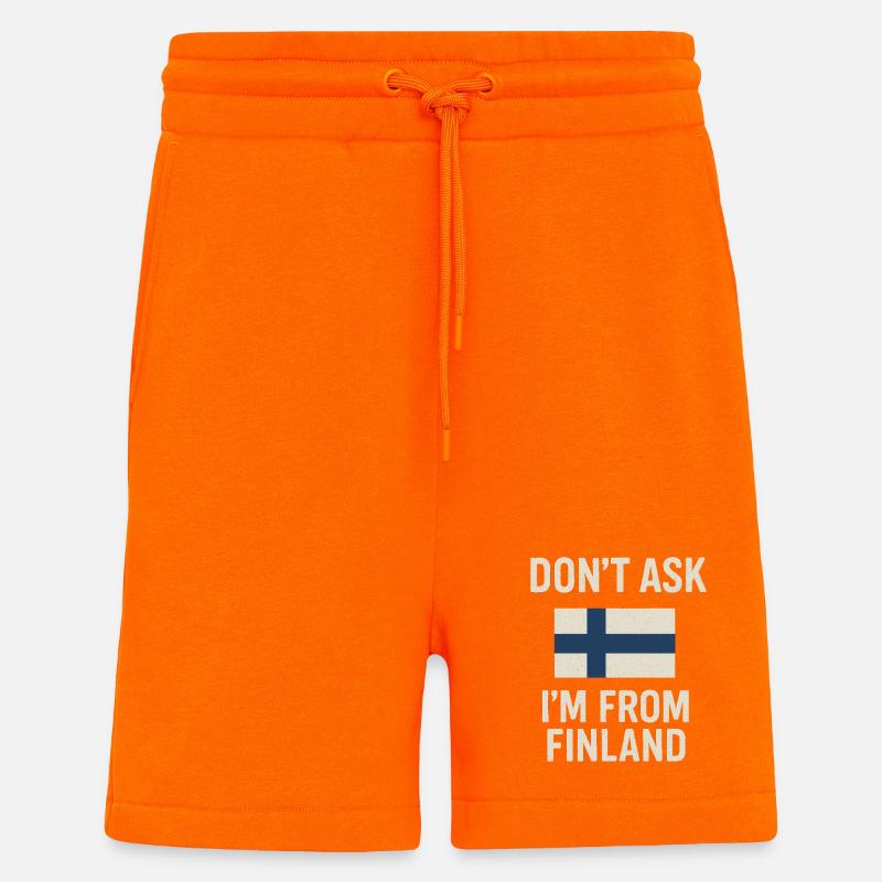 Finnish flag. Don't ask - Shorts - made by SPREAD - SUNSET ORANGE