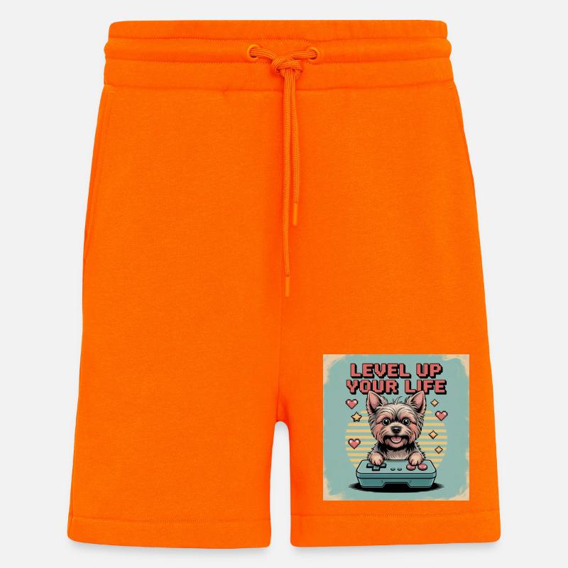Pixel Dog and Level Up Theme - Shorts - made by SPREAD - SUNSET ORANGE
