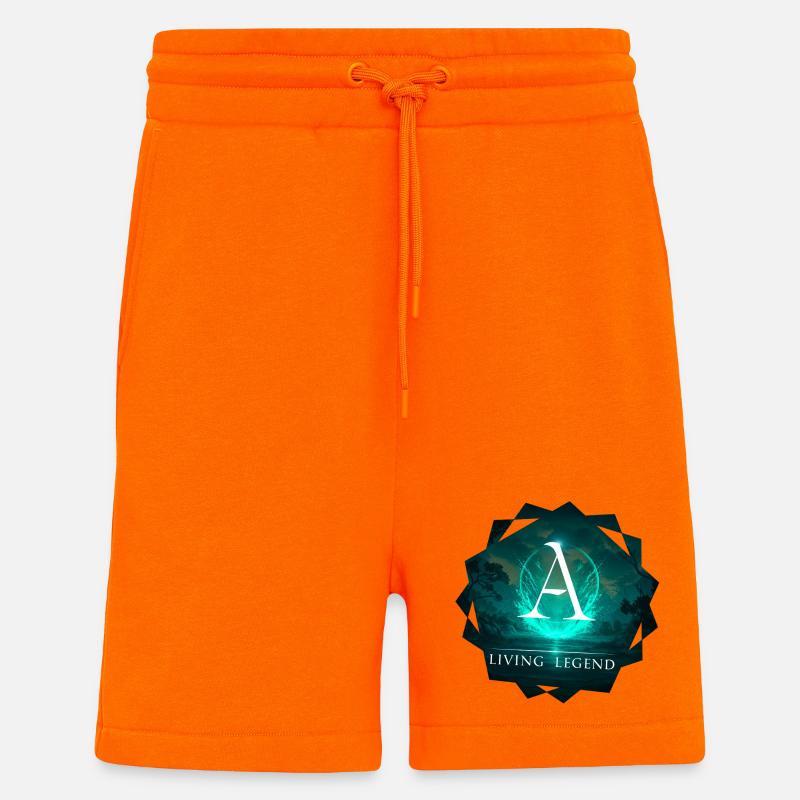 Mythological Apsilon Design - Shorts - made by SPREAD - SUNSET ORANGE