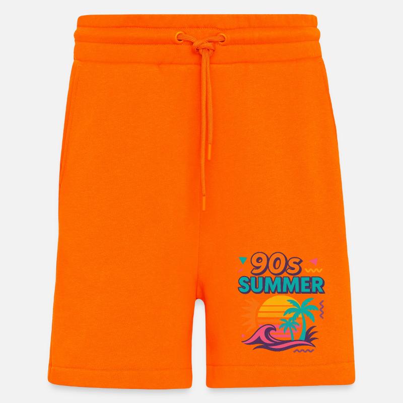 90s Sommer Retro Design - Shorts - made by SPREAD - SUNSET ORANGE