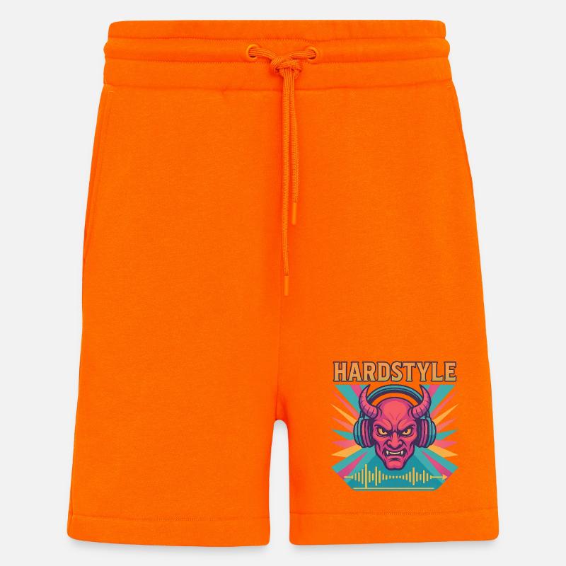 Hardstyle Dämon Design - Shorts - made by SPREAD - SUNSET ORANGE