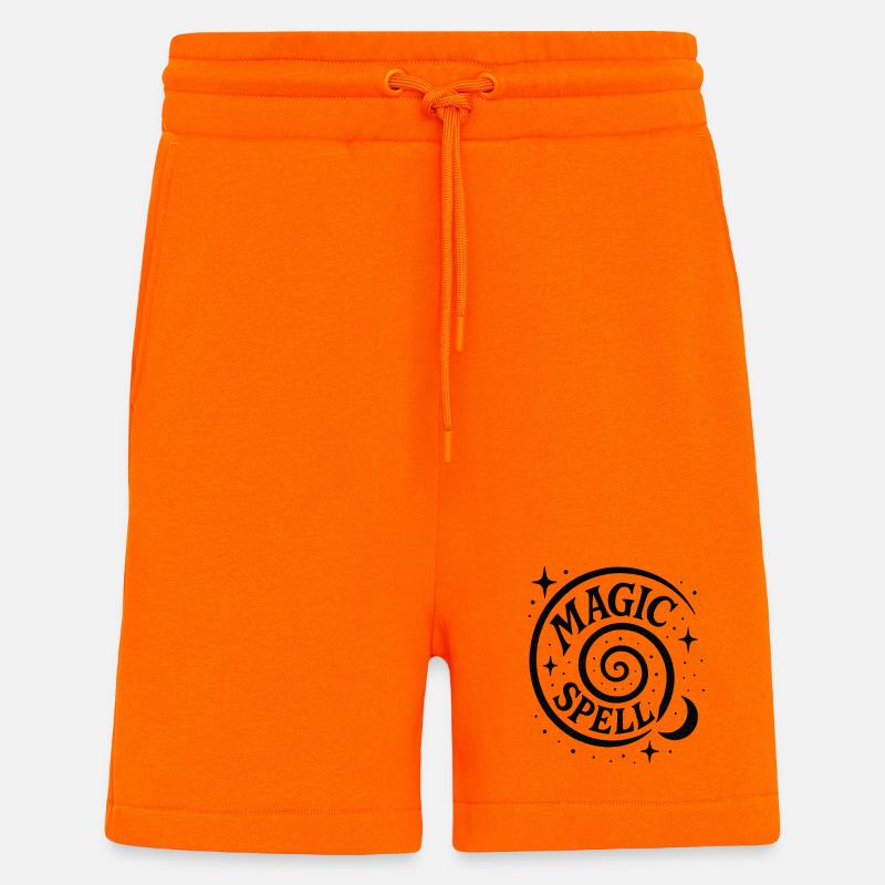 Magic Spiral with Moon and Stars - Shorts - made by SPREAD - SUNSET ORANGE