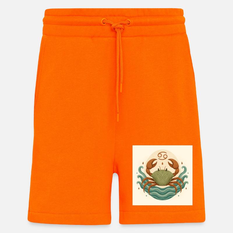 Zodiac Moon Crab Stylized - Shorts - made by SPREAD - SUNSET ORANGE